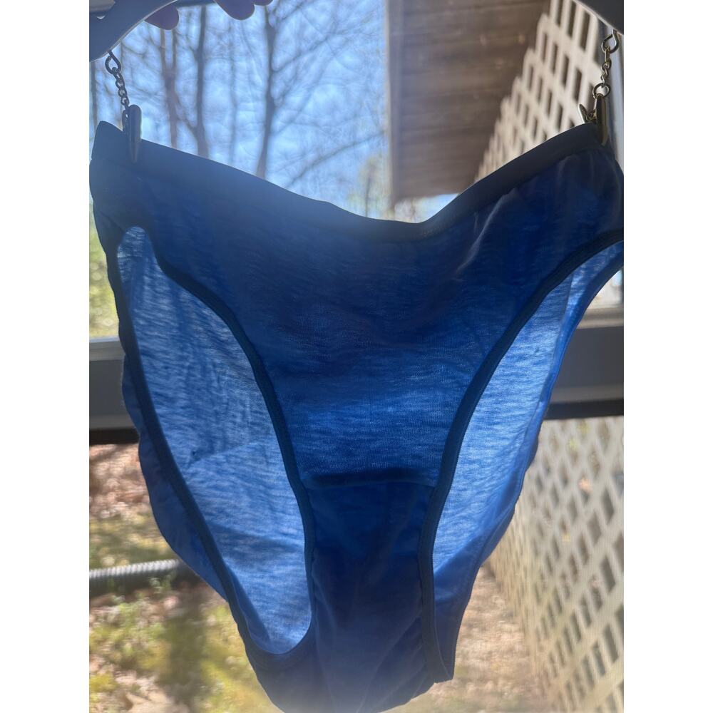 Vintage 90s Ashley Taylor Intimates Size 5 100% Cotton Panties Periwinkle